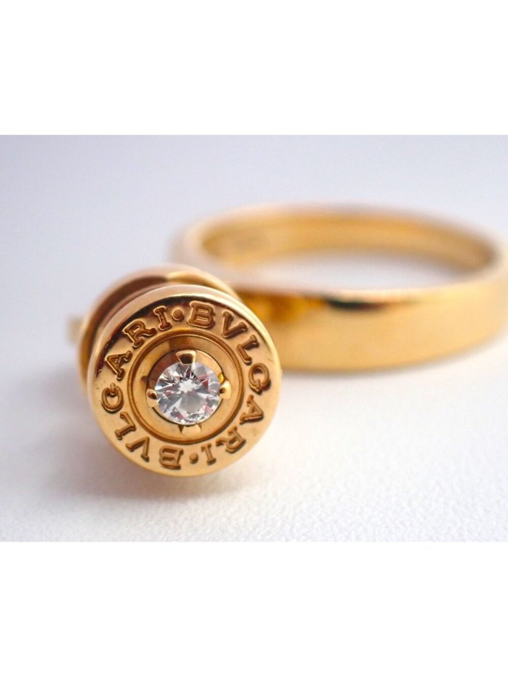 Bvlgari Element Diamond Ring 750 Yellow Gold